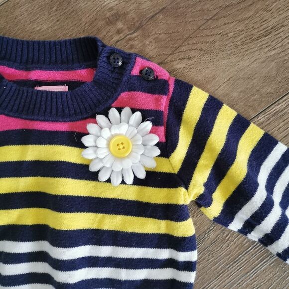 3/$12 The children's place sweater striped 6-9 m - Picture 2 of 4